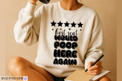 Funny Bathroom Review SVG PNG Design Product Image 3