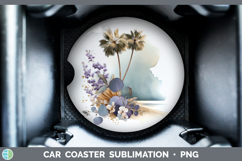 GorgeousBest Sellers 01 Lavender and Eucalyptus Car Coaster design.