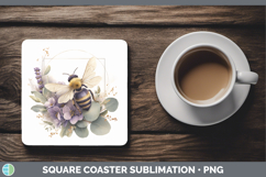 GorgeousBest Sellers 01 Lavender and Eucalyptus Square Coaster design.