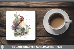 GorgeousBest Sellers 01 Lavender and Eucalyptus Square Coaster design.