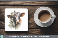 GorgeousBest Sellers 01 Lavender and Eucalyptus Square Coaster design.