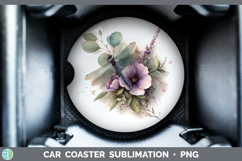 GorgeousBest Sellers 01 Lavender and Eucalyptus Car Coaster design.
