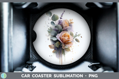 GorgeousBest Sellers 01 Lavender and Eucalyptus Car Coaster design.
