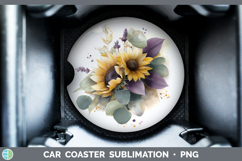 GorgeousBest Sellers 01 Lavender and Eucalyptus Car Coaster design.