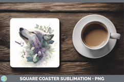 GorgeousBest Sellers 01 Lavender and Eucalyptus Square Coaster design.