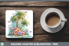 GorgeousBest Sellers 01 Rainbow Summer Square Coaster design.