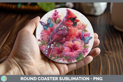 GorgeousBest Sellers 01 Rainbow Summer Round Coaster design.
