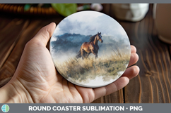 GorgeousBest Sellers 01 Sunset Round Coaster design.