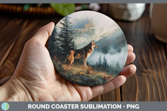 GorgeousBest Sellers 01 Sunset Round Coaster design.