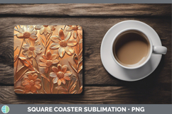GorgeousBest Sellers 02 Copper Relief Square Coaster design.