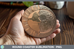 GorgeousBest Sellers 02 Copper Relief Round Coaster design.