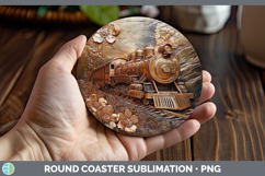 GorgeousBest Sellers 02 Copper Relief Round Coaster design.