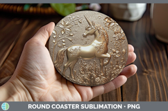 GorgeousBest Sellers 02 Copper Relief Round Coaster design.