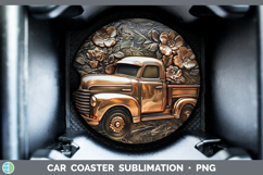 GorgeousBest Sellers 02 Copper Relief Car Coaster design.