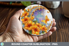 GorgeousBest Sellers 02 Rainbow Summer Round Coaster design.
