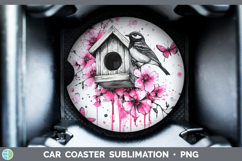 GorgeousBest Sellers 04 Pink Drips Car Coaster design.