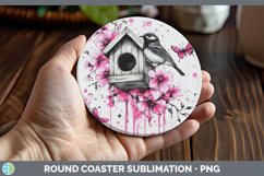 GorgeousBest Sellers 04 Pink Drips Round Coaster design.