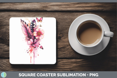 GorgeousBest Sellers 04 Pink Drips Square Coaster design.