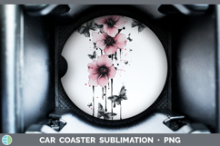 GorgeousBest Sellers 04 Pink Drips Car Coaster design.