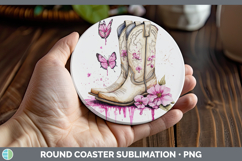 GorgeousBest Sellers 04 Pink Drips Round Coaster design.