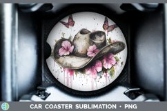 GorgeousBest Sellers 04 Pink Drips Car Coaster design.
