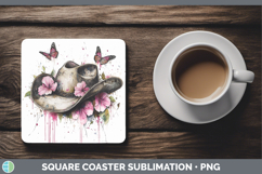 GorgeousBest Sellers 04 Pink Drips Square Coaster design.
