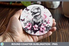 GorgeousBest Sellers 04 Pink Drips Round Coaster design.