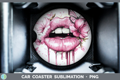 GorgeousBest Sellers 04 Pink Drips Car Coaster design.