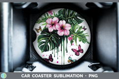 GorgeousBest Sellers 04 Pink Drips Car Coaster design.