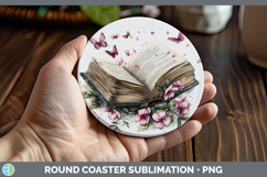 GorgeousBest Sellers 04 Pink Drips Round Coaster design.