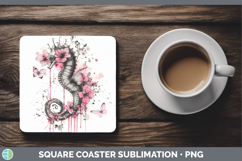 GorgeousBest Sellers 04 Pink Drips Square Coaster design.