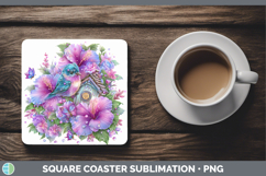 GorgeousBest Sellers 04 Rainbow Summer Square Coaster design.