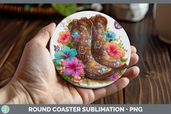 GorgeousBest Sellers 04 Rainbow Summer Round Coaster design.