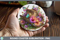GorgeousBest Sellers 04 Rainbow Summer Round Coaster design.