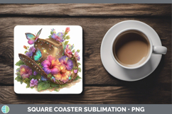 GorgeousBest Sellers 04 Rainbow Summer Square Coaster design.