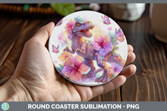 GorgeousBest Sellers 04 Rainbow Summer Round Coaster design.