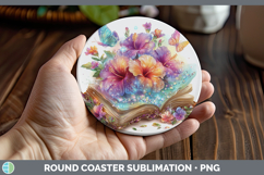 GorgeousBest Sellers 04 Rainbow Summer Round Coaster design.