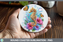 GorgeousBest Sellers 04 Rainbow Summer Round Coaster design.