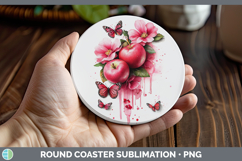 GorgeousBest Sellers 05 Pink Drips Round Coaster design.