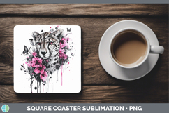 GorgeousBest Sellers 05 Pink Drips Square Coaster design.