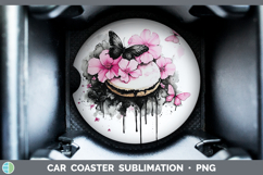 GorgeousBest Sellers 05 Pink Drips Car Coaster design.