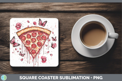 GorgeousBest Sellers 05 Pink Drips Square Coaster design.