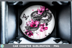 GorgeousBest Sellers 05 Pink Drips Car Coaster design.
