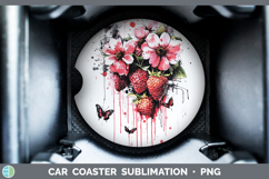 GorgeousBest Sellers 05 Pink Drips Car Coaster design.