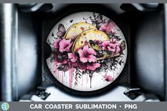 GorgeousBest Sellers 05 Pink Drips Car Coaster design.