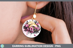 GorgeousBest Sellers 05 Pink Drips Round Earrings design.