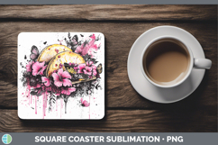GorgeousBest Sellers 05 Pink Drips Square Coaster design.