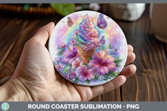 GorgeousBest Sellers 05 Rainbow Summer Round Coaster design.