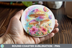 GorgeousBest Sellers 05 Rainbow Summer Round Coaster design.