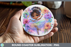 GorgeousBest Sellers 06 Rainbow Summer Round Coaster design.